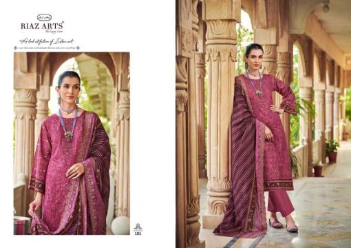 Riaz Arts Chevron Vol 2 by Mumtaz Arts Cotton Salwar Suit Catalog 8 Pcs - Image 4