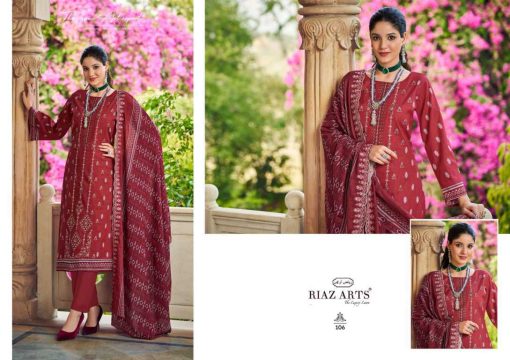 Riaz Arts Chevron Vol 2 by Mumtaz Arts Cotton Salwar Suit Catalog 8 Pcs - Image 10