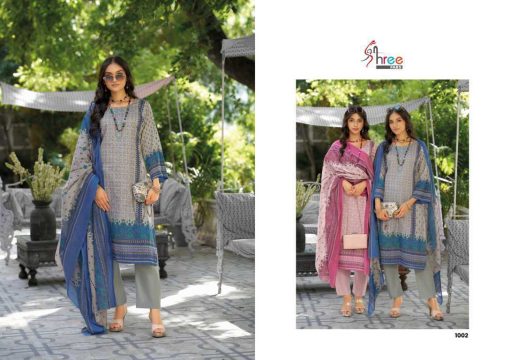 Shree Fabs Riwayat Lawn Embroidered Collection Cotton Salwar Suit Catalog 4 Pcs - Image 7