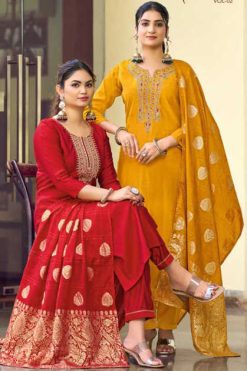 Tips and Top Maahi Vol 2 Silk Kurti with Dupatta Bottom Catalog 6 Pcs