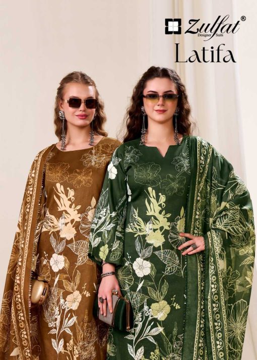 Zulfat Latifa by Belliza Cotton Salwar Suit Catalog 4 Pcs - Image 2