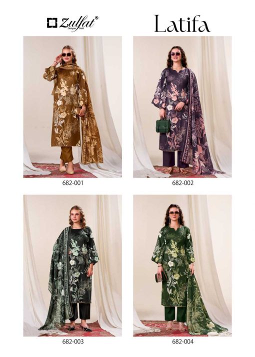 Zulfat Latifa by Belliza Cotton Salwar Suit Catalog 4 Pcs - Image 9