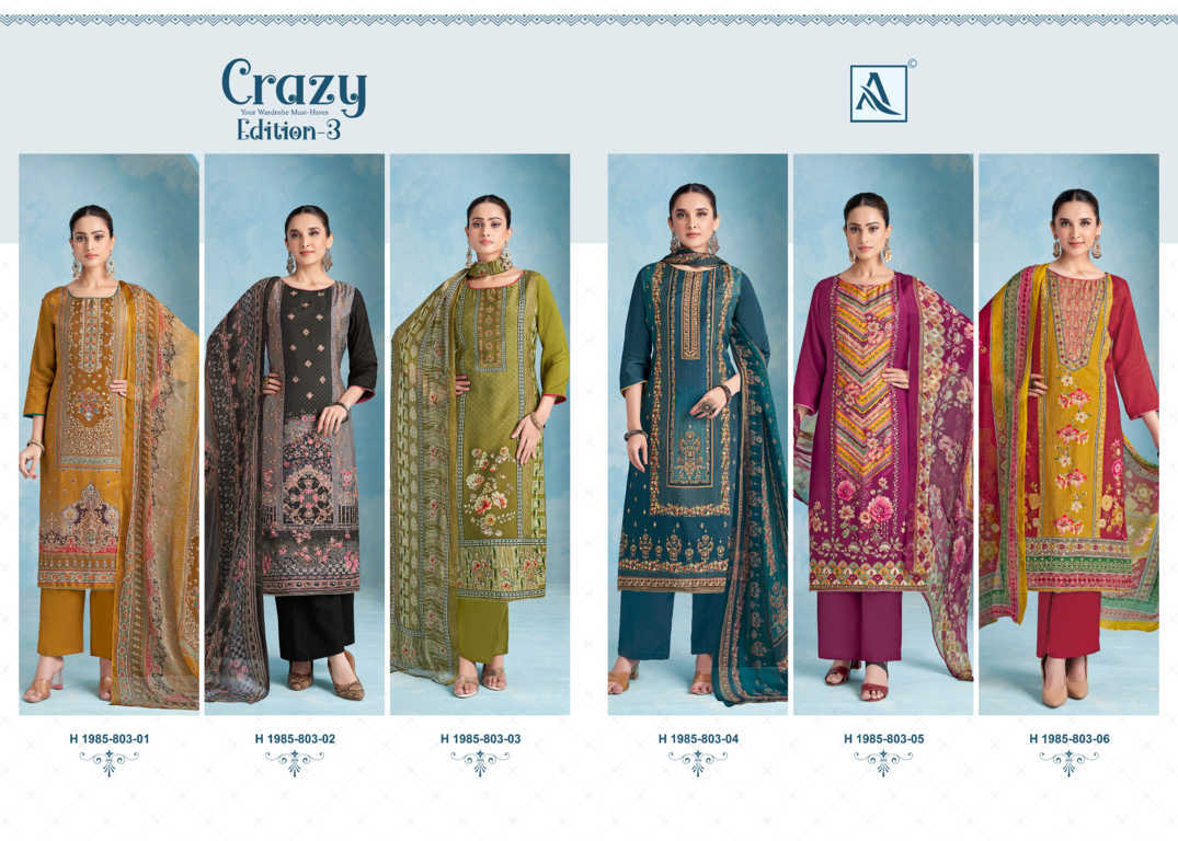 Alok Crazy Vol 3 Viscose Salwar Suit Catalog 6 Pcs (18) Alok Crazy Vol 3 Viscose Salwar Suit Catalog 6 Pcs - Image 19