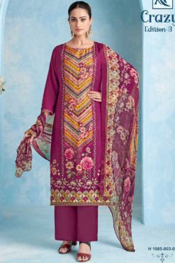 Alok Crazy Vol 3 Viscose Salwar Suit Catalog 6 Pcs