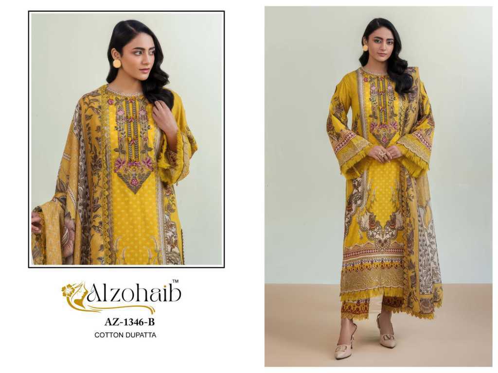 Alzohaib Aalsha Vol 1 Chiffon Cotton Salwar Suit Catalog 4 Pcs (3) Alzohaib Aalsha Vol 1 Chiffon Cotton Salwar Suit Catalog 4 Pcs - Image 4