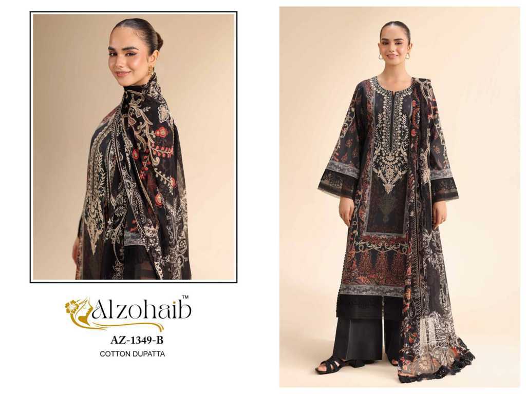 Alzohaib Aalsha Vol 1 Chiffon Cotton Salwar Suit Catalog 4 Pcs (5) Alzohaib Aalsha Vol 1 Chiffon Cotton Salwar Suit Catalog 4 Pcs - Image 6