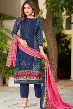 Alzohaib Haseena Chiffon Cotton Salwar Suit Catalog 4 Pcs 247x371 - Surat Fabrics