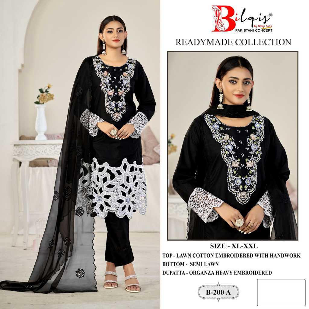 Bilqis B 200 A-D Cotton Readymade Salwar Suit Catalog 4 Pcs (5) Bilqis B 200 A-D Cotton Readymade Salwar Suit Catalog 4 Pcs - Image 6