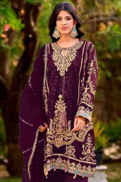 Bilqis B 215 A-D Velvet Salwar Suit Catalog 4 Pcs