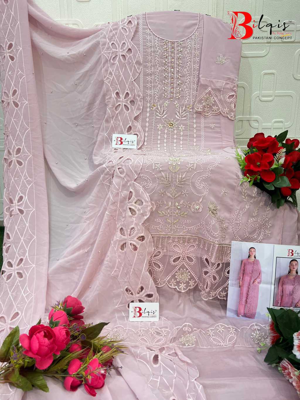 Bilqis B 216 A-D Georgette Salwar Suit Catalog 4 Pcs (2) Bilqis B 216 A-D Georgette Salwar Suit Catalog 4 Pcs - Image 3