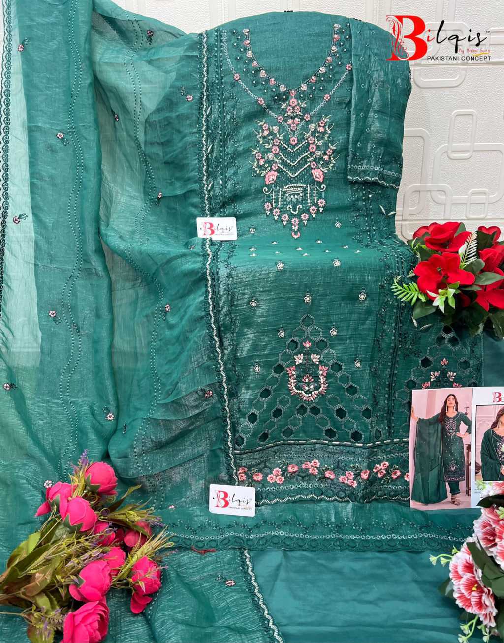 Bilqis B 218 A-D Fancy Salwar Suit Catalog 4 Pcs (6) Bilqis B 218 A-D Fancy Salwar Suit Catalog 4 Pcs - Image 7