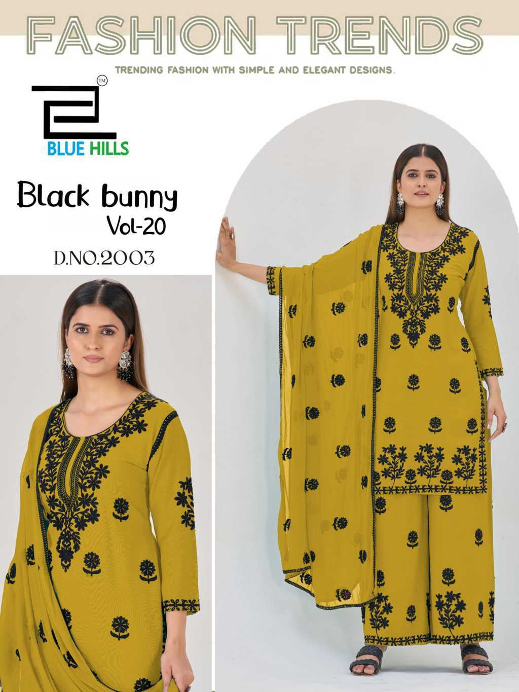 Blue Hills Black Bunny Vol 20 Kurti with Dupatta Bottom Rayon Catalog 4 Pcs (1) Blue Hills Black Bunny Vol 20 Kurti with Dupatta Bottom Rayon Catalog 4 Pcs - Image 2