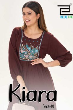 Blue Hills Kiara Vol 18 Rayon Kurti Catalog 5 Pcs