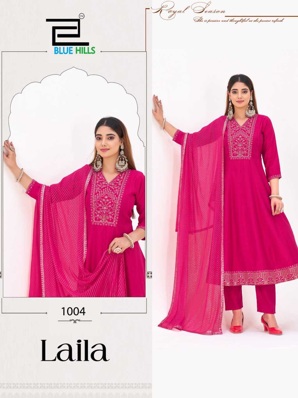 Blue Hills Laila Kurti with Dupatta Bottom Rayon Catalog 6 Pcs (3) Blue Hills Laila Kurti with Dupatta Bottom Rayon Catalog 6 Pcs - Image 4