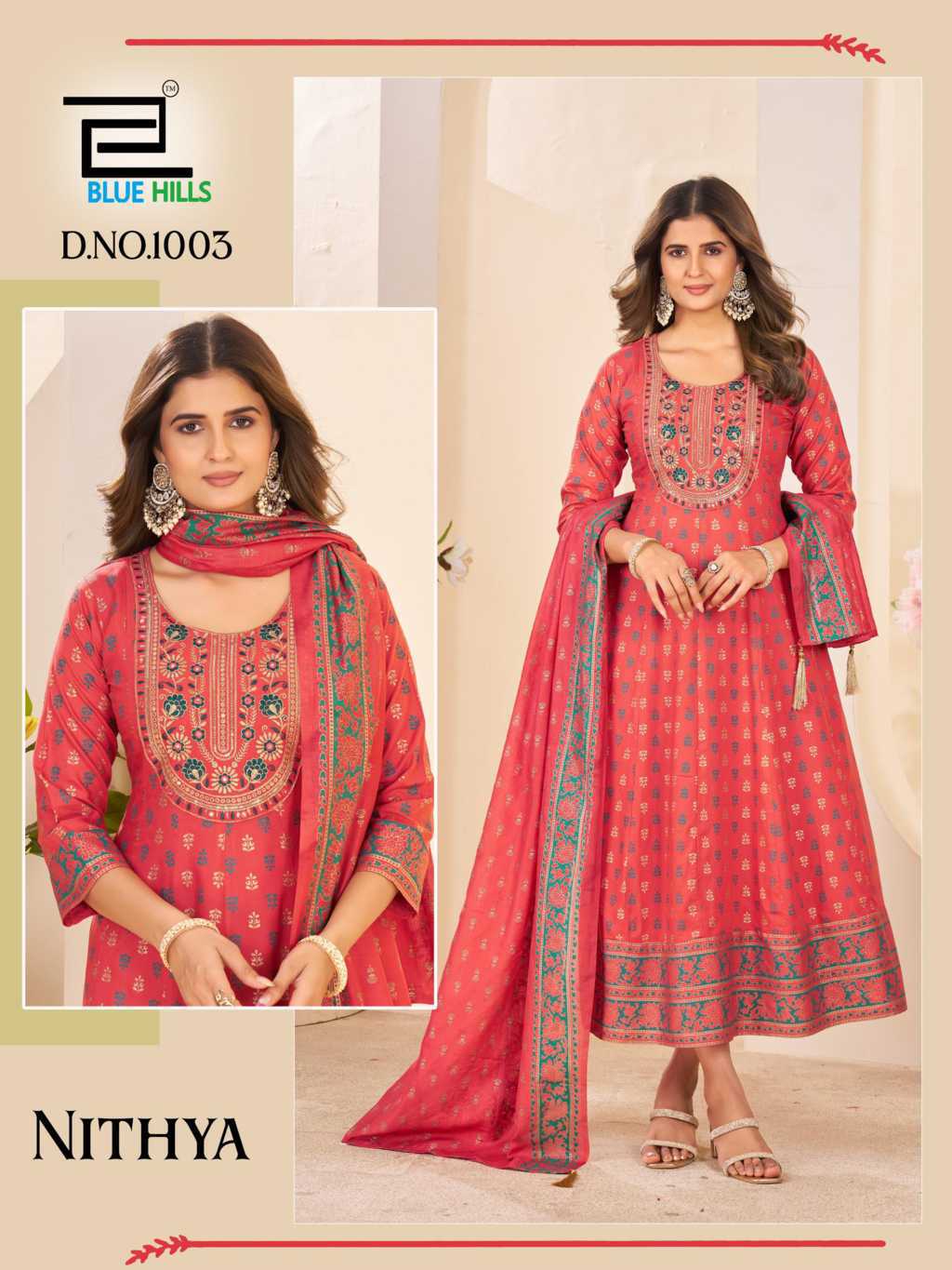 Blue Hills Nithya Rayon Gown with Dupatta Catalog 6 Pcs (4) Blue Hills Nithya Rayon Gown with Dupatta Catalog 6 Pcs - Image 5