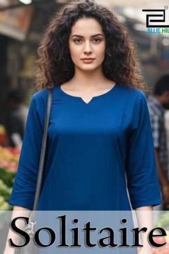 Blue Hills Solitaire Rayon Kurti Catalog 6 Pcs
