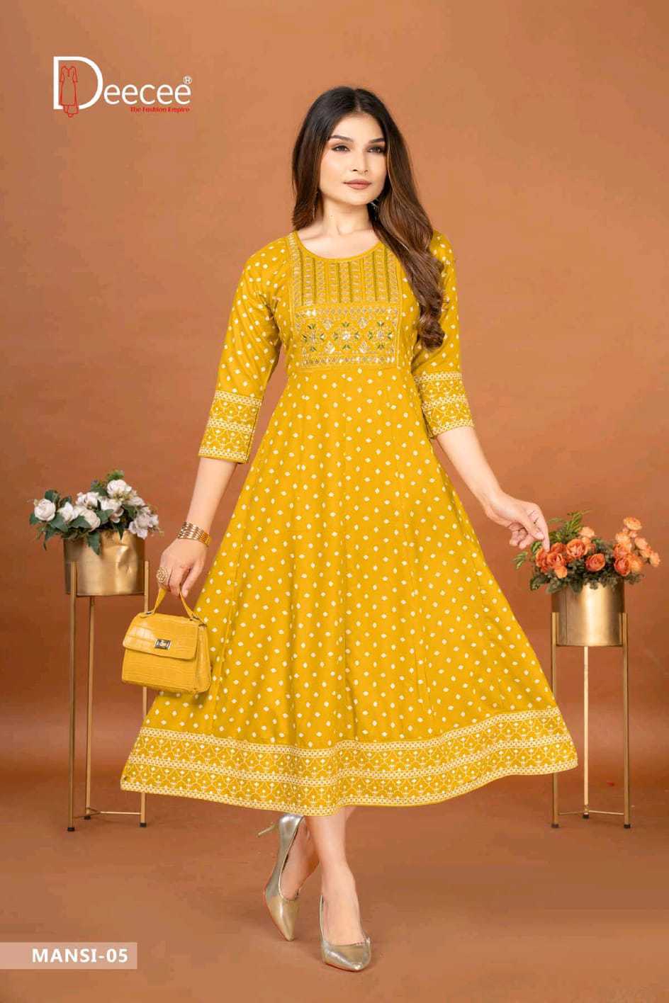 Deecee Mansi Rayon Kurti Catalog 6 Pcs (6) Deecee Mansi Rayon Kurti Catalog 6 Pcs - Image 7