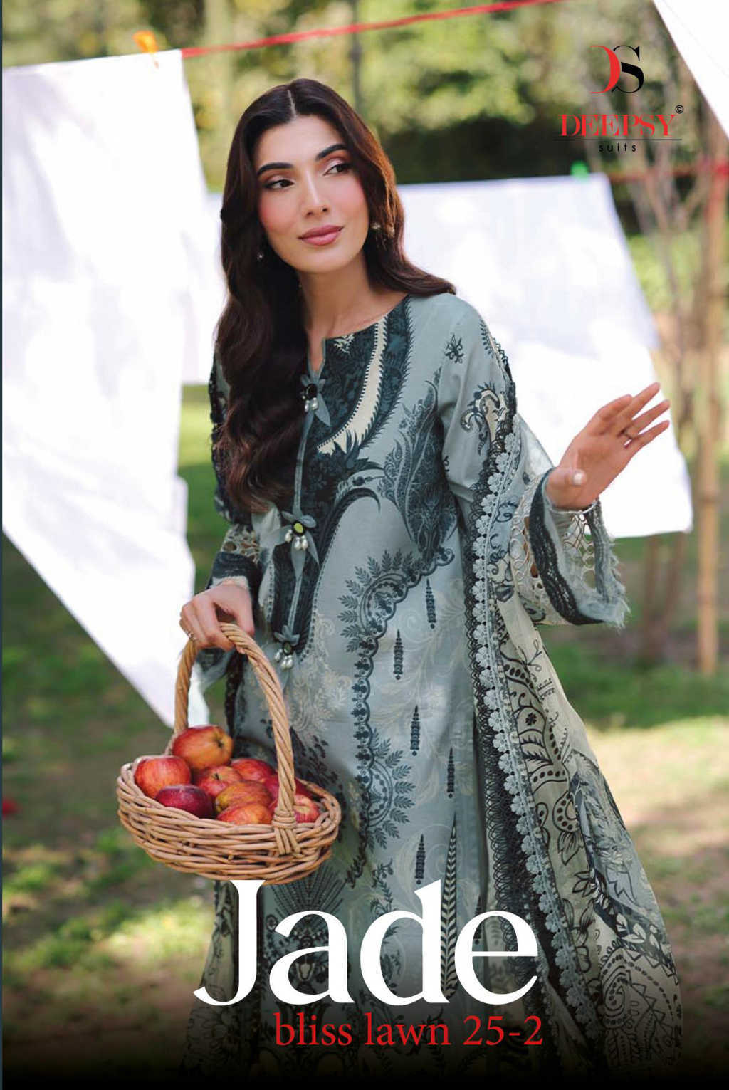 Deepsy Jade Bliss Lawn 25 Vol 2 Chiffon Cotton Salwar Suit Catalog 6 Pcs (1) Deepsy Jade Bliss Lawn 25 Vol 2 Chiffon Cotton Salwar Suit Catalog 6 Pcs - Image 2