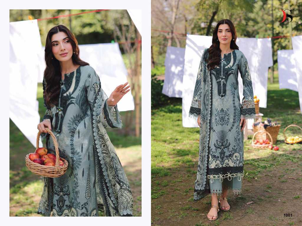 Deepsy Jade Bliss Lawn 25 Vol 2 Chiffon Cotton Salwar Suit Catalog 6 Pcs (3) Deepsy Jade Bliss Lawn 25 Vol 2 Chiffon Cotton Salwar Suit Catalog 6 Pcs - Image 4
