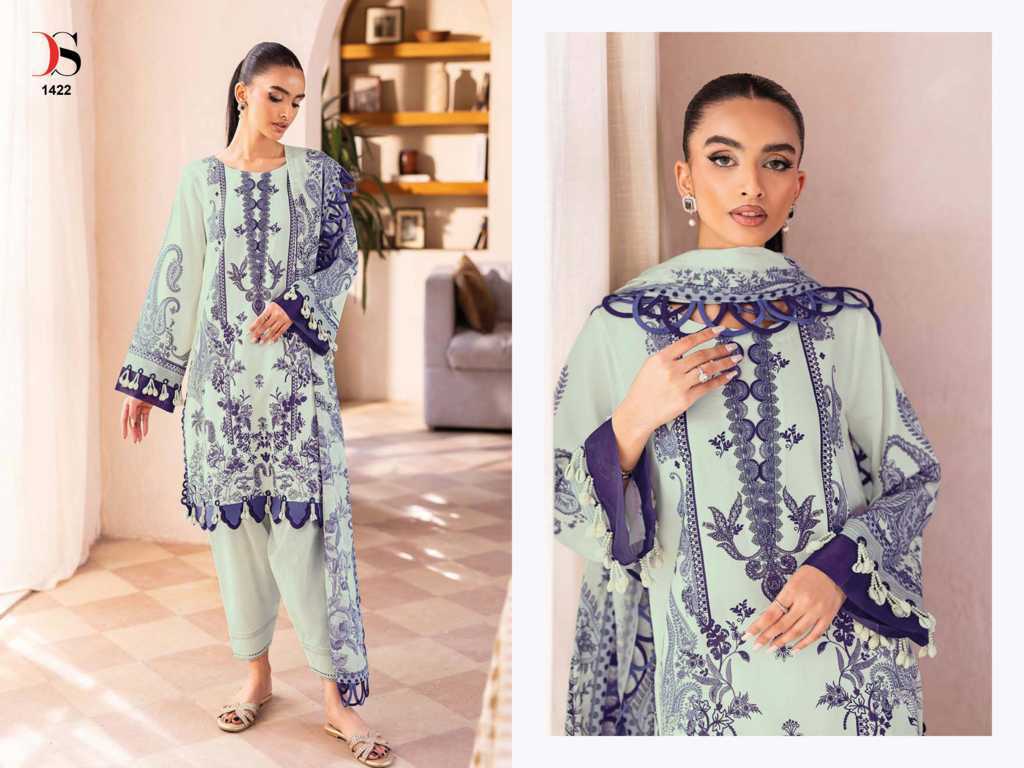 Deepsy Jade Bliss Lawn 25 Vol 3 Chiffon Cotton Salwar Suit Catalog 8 Pcs (4) Deepsy Jade Bliss Lawn 25 Vol 3 Chiffon Cotton Salwar Suit Catalog 8 Pcs - Image 5