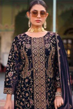 Deepsy Velvet Vol 25 Hit Design 32227 A-D Velvet Salwar Suit Catalog 4 Pcs
