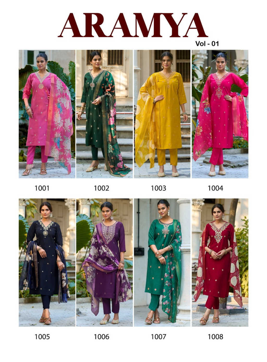 Diya Trends Aramya Vol 1 by Kajal Style Silk Kurti with Dupatta Bottom Catalog 8 Pcs (10) Diya Trends Aramya Vol 1 by Kajal Style Silk Kurti with Dupatta Bottom Catalog 8 Pcs - Image 11