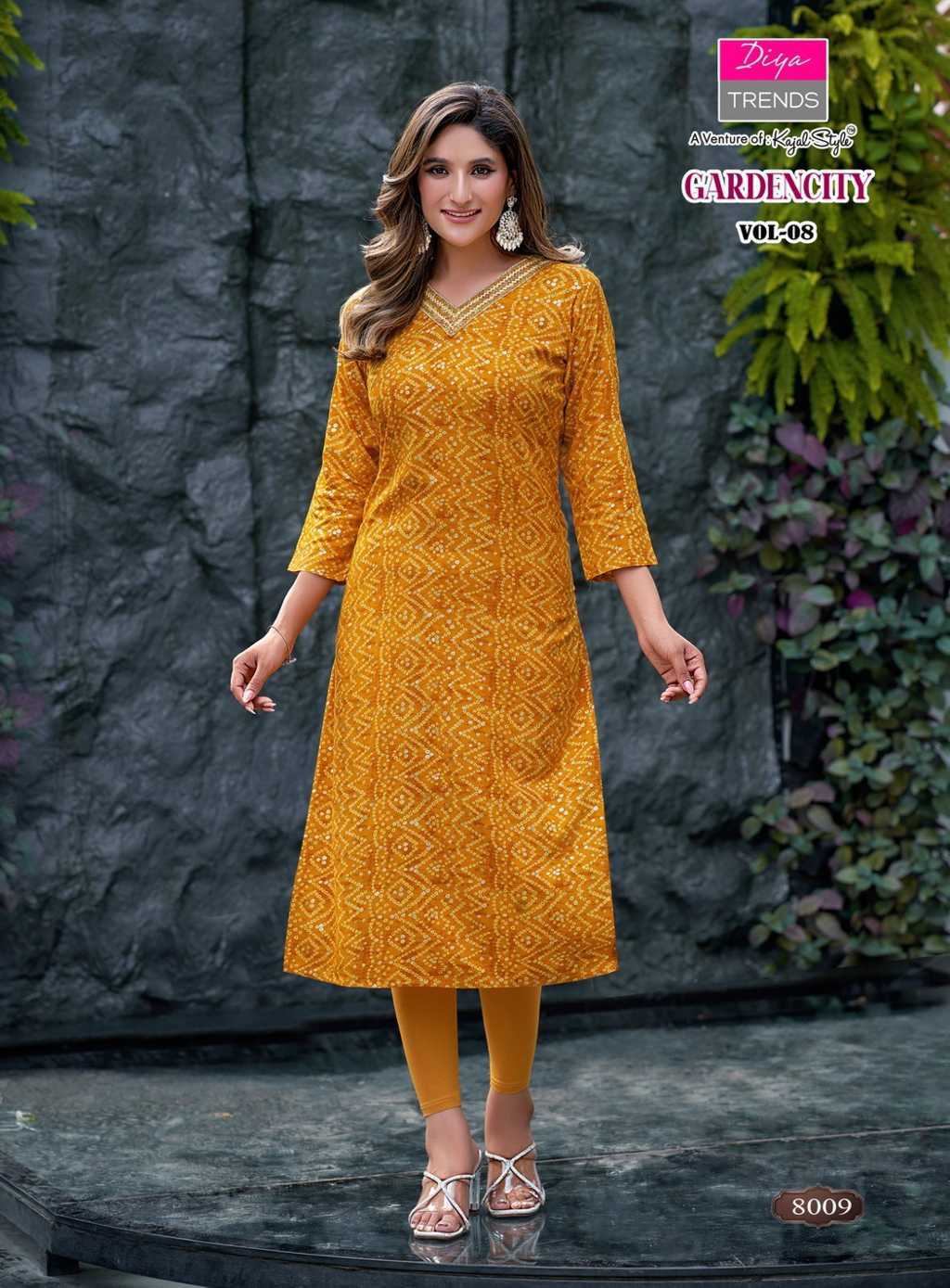 Diya Trends Gardencity Concept Vol 8 Kajal Style Rayon Kurti Catalog 12 Pcs (10) Diya Trends Gardencity Concept Vol 8 Kajal Style Rayon Kurti Catalog 12 Pcs - Image 11