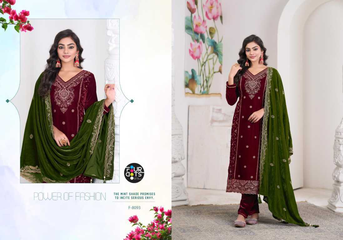 Four Dots Livia by Kessi Velvet Salwar Suit Catalog 4 Pcs (3) Four Dots Livia by Kessi Velvet Salwar Suit Catalog 4 Pcs - Image 4