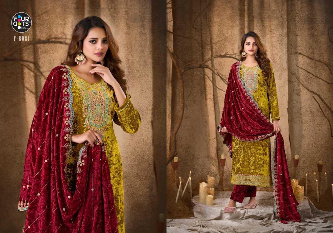 Four Dots Starblast Vol 2 by Kessi Velvet Salwar Suit Catalog 4 Pcs (2) Four Dots Starblast Vol 2 by Kessi Velvet Salwar Suit Catalog 4 Pcs - Image 3