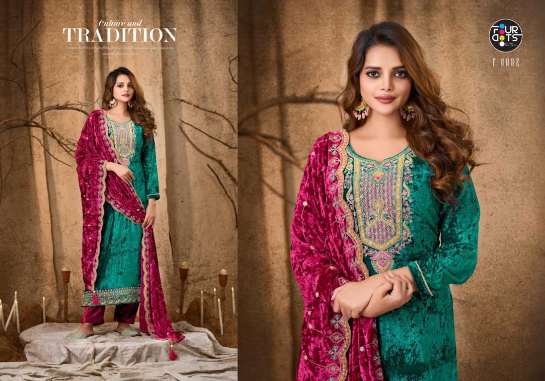 Four Dots Starblast Vol 2 by Kessi Velvet Salwar Suit Catalog 4 Pcs (3) Four Dots Starblast Vol 2 by Kessi Velvet Salwar Suit Catalog 4 Pcs - Image 4