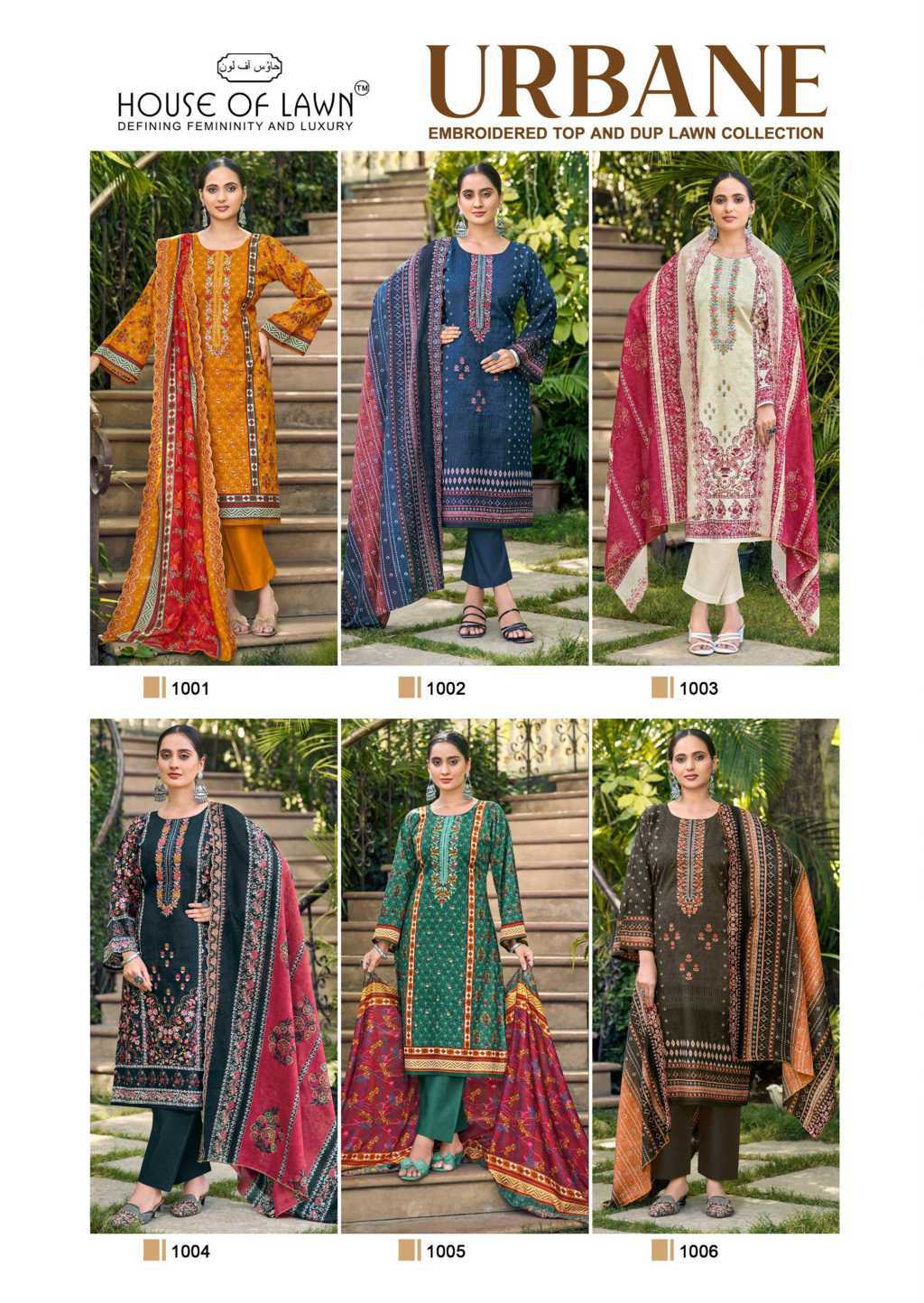 House of Lawn Urbane Cotton Salwar Suit Catalog 6 Pcs (10) House of Lawn Urbane Cotton Salwar Suit Catalog 6 Pcs - Image 11