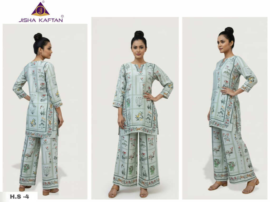 Jisha Heavy Satin CO ORD Set Vol 1 Wholesale Catalog 4 Pcs (5) Jisha Heavy Satin CO ORD Set Vol 1 Wholesale Catalog 4 Pcs - Image 6