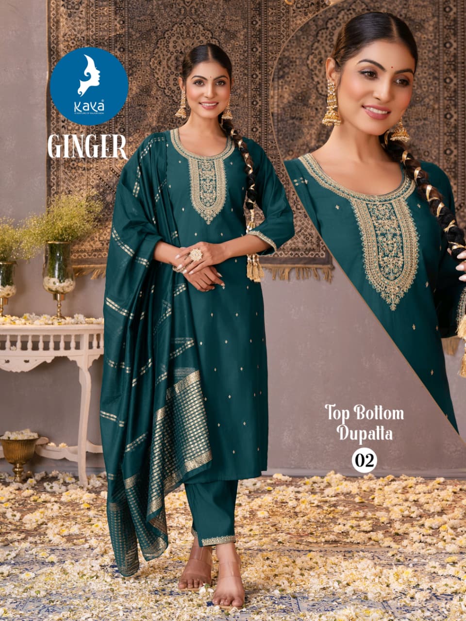 Kaya Ginger Silk Readymade Salwar Suit Catalog 6 Pcs (5) Kaya Ginger Silk Readymade Salwar Suit Catalog 6 Pcs - Image 6