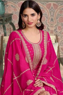 Kuleesh Jasleen by Vinay Silk Salwar Suit Catalog 4 Pcs