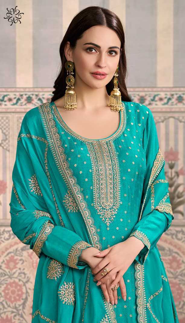 Kuleesh Jasleen by Vinay Silk Salwar Suit Catalog 4 Pcs (7) Kuleesh Jasleen by Vinay Silk Salwar Suit Catalog 4 Pcs - Image 8