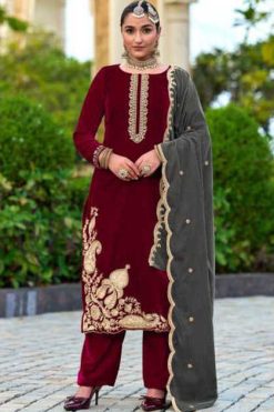 Levisha Aarushi Velvet Pashmina Salwar Suit Catalog 6 Pcs 247x371 - Surat Fabrics