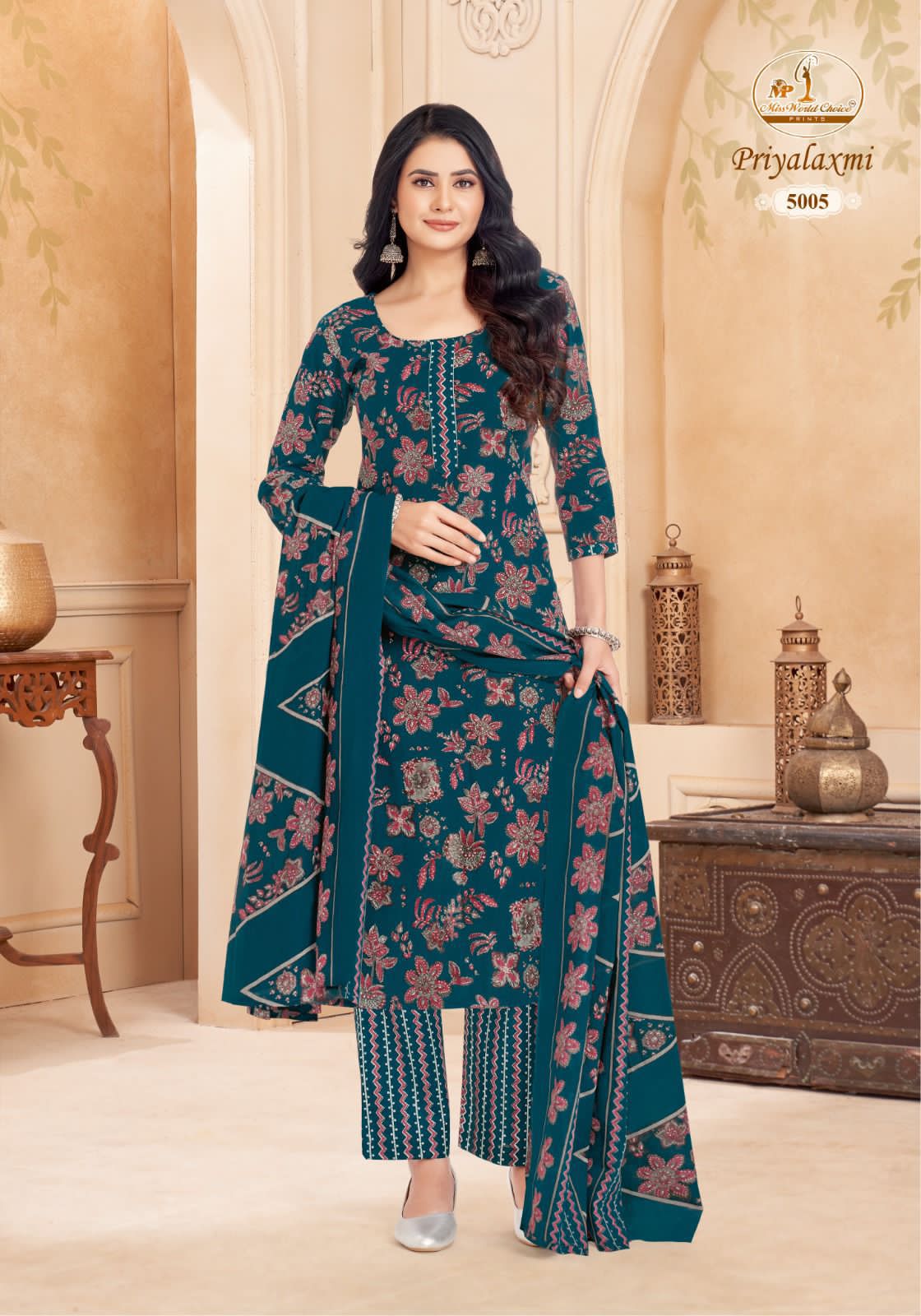 Miss World Priyalaxmi Vol 5 Cotton Salwar Suit Catalog 10 Pcs (1) Miss World Priyalaxmi Vol 5 Cotton Salwar Suit Catalog 10 Pcs - Image 2