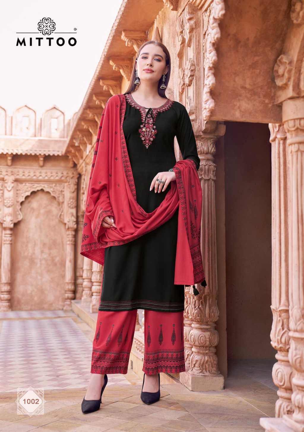 Mittoo Vastram Kurti with Dupatta Bottom Rayon Catalog 6 Pcs (8) Mittoo Vastram Kurti with Dupatta Bottom Rayon Catalog 6 Pcs - Image 9