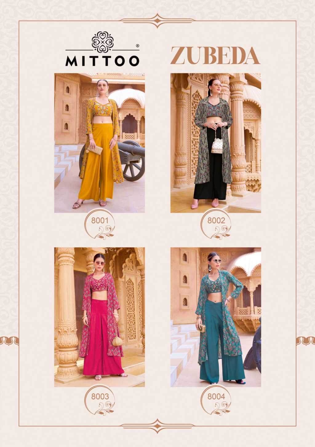 Mittoo Zubeda Blouse with Bottom Shrug Silk Catalog 4 Pcs (7) Mittoo Zubeda Blouse with Bottom Shrug Silk Catalog 4 Pcs - Image 8