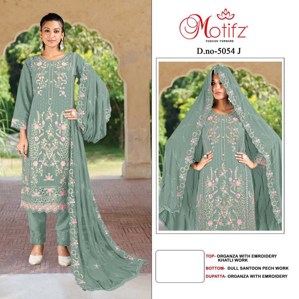 Motifz DN 5054 Organza Salwar Suit Catalog 4 Pcs (3) Motifz DN 5054 Organza Salwar Suit Catalog 4 Pcs - Image 4