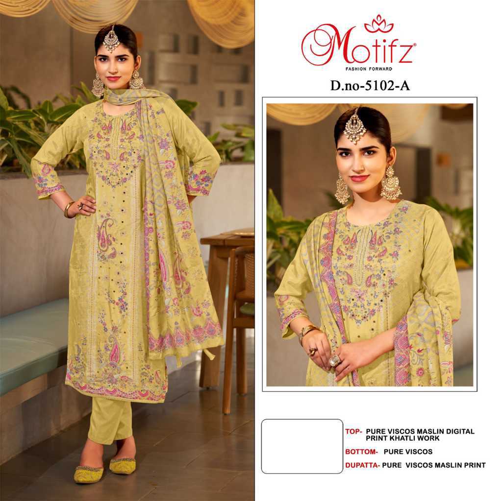 Motifz DN 5102 A-D Viscose Salwar Suit Catalog 4 Pcs (1) Motifz DN 5102 A-D Viscose Salwar Suit Catalog 4 Pcs - Image 2
