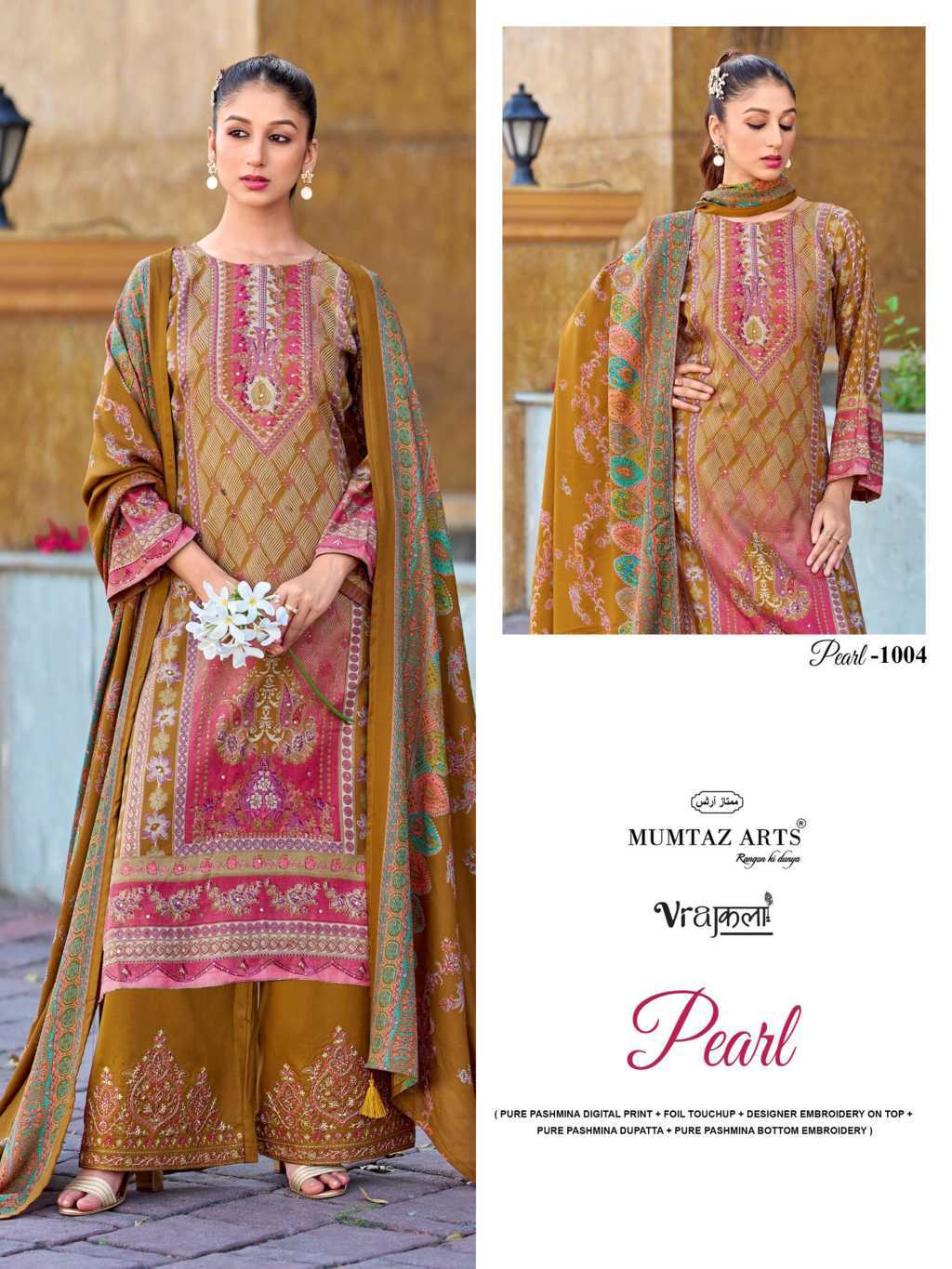 Mumtaz Arts Pearl Pashmina Salwar Suit Catalog 4 Pcs (12) Mumtaz Arts Pearl Pashmina Salwar Suit Catalog 4 Pcs - Image 13