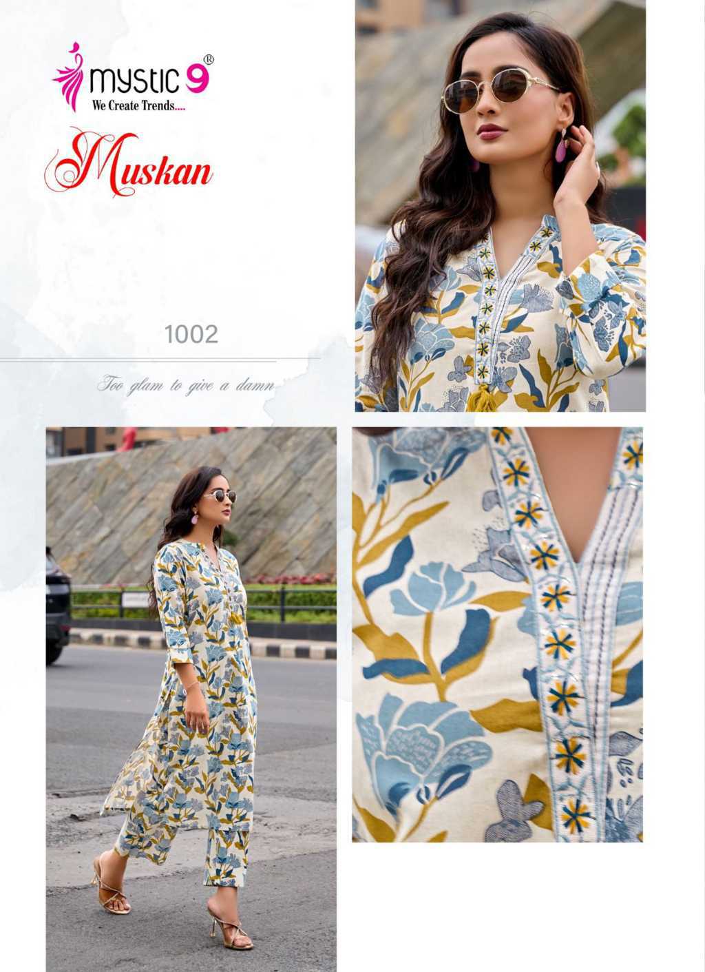 Mystic9 Muskan Vol 1 Kurti with Bottom Cotton Catalog 10 Pcs (2) Mystic9 Muskan Vol 1 Kurti with Bottom Cotton Catalog 10 Pcs - Image 3