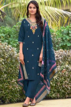 Ossm Nusrat Kurti with Dupatta Bottom Silk Catalog 6 Pcs 247x371 - Surat Fabrics