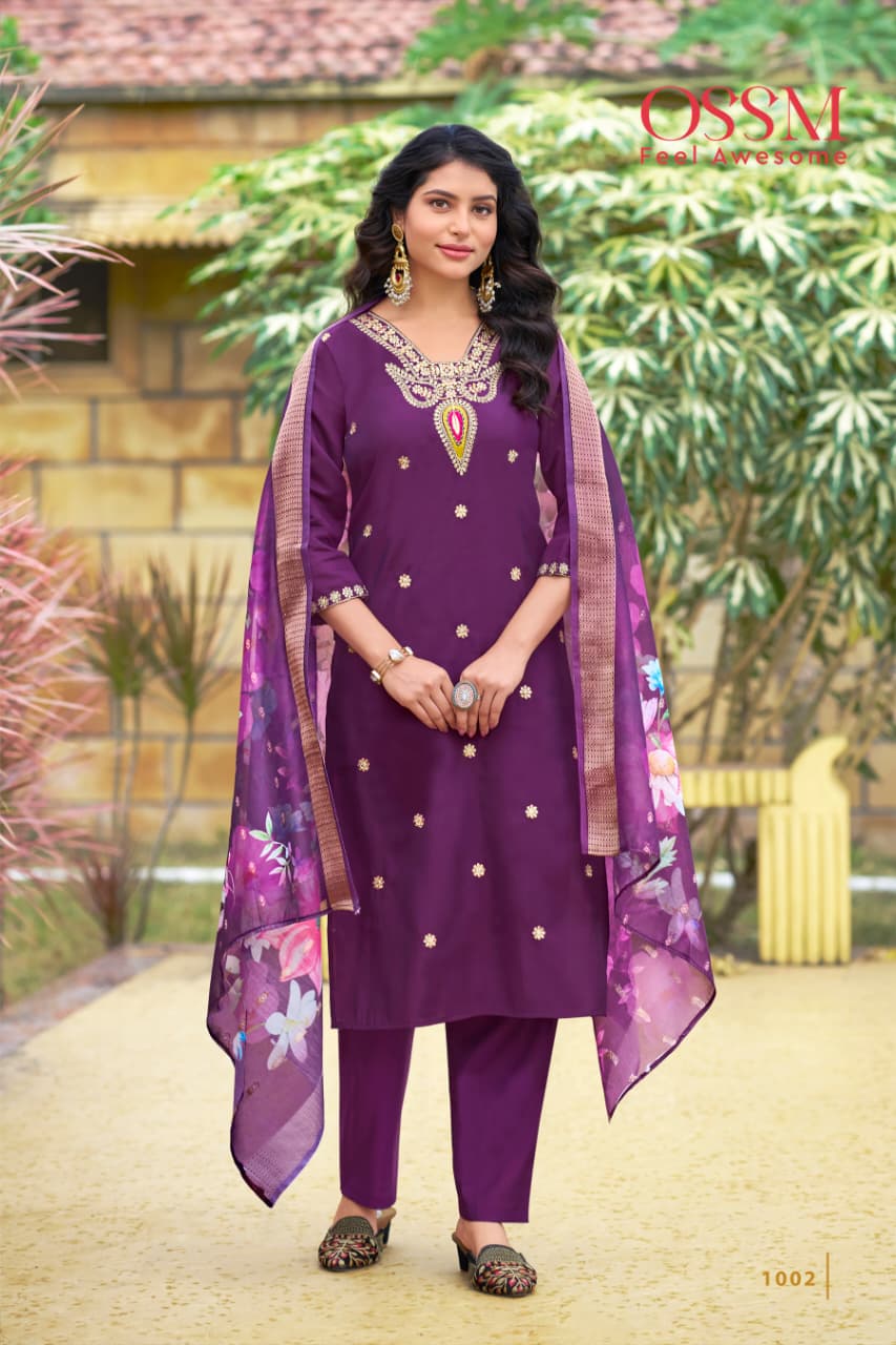 Ossm Nusrat Kurti with Dupatta Bottom Silk Catalog 6 Pcs (4) Ossm Nusrat Kurti with Dupatta Bottom Silk Catalog 6 Pcs - Image 5