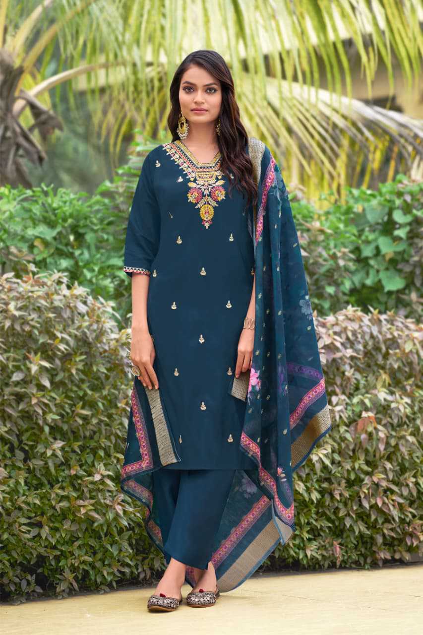 Ossm Nusrat Kurti with Dupatta Bottom Silk Catalog 6 Pcs (7) Ossm Nusrat Kurti with Dupatta Bottom Silk Catalog 6 Pcs - Image 8
