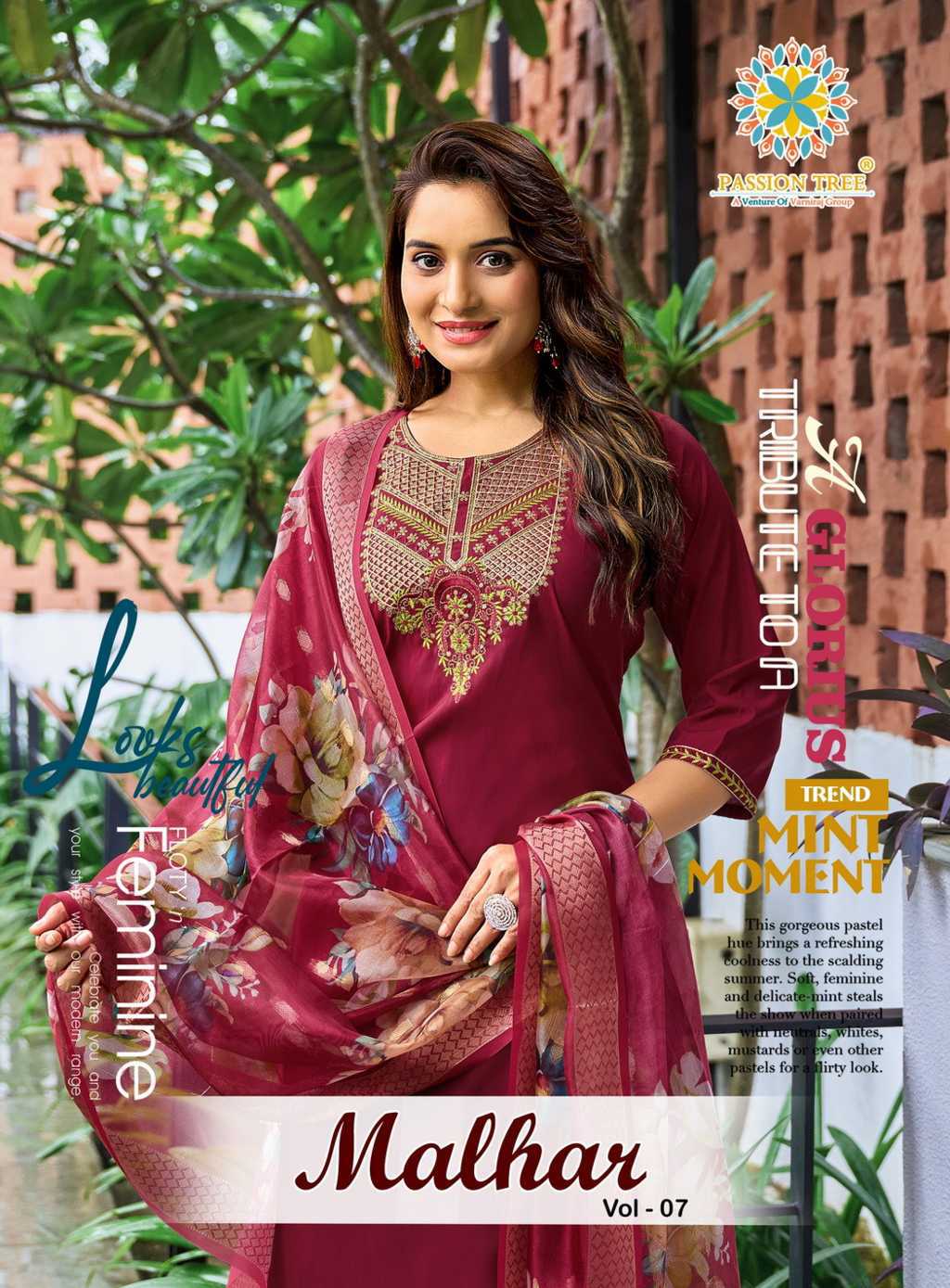 Passion Tree Malhar Vol 7 Kurti with Dupatta Bottom Silk Catalog 8 Pcs (1) Passion Tree Malhar Vol 7 Kurti with Dupatta Bottom Silk Catalog 8 Pcs - Image 2