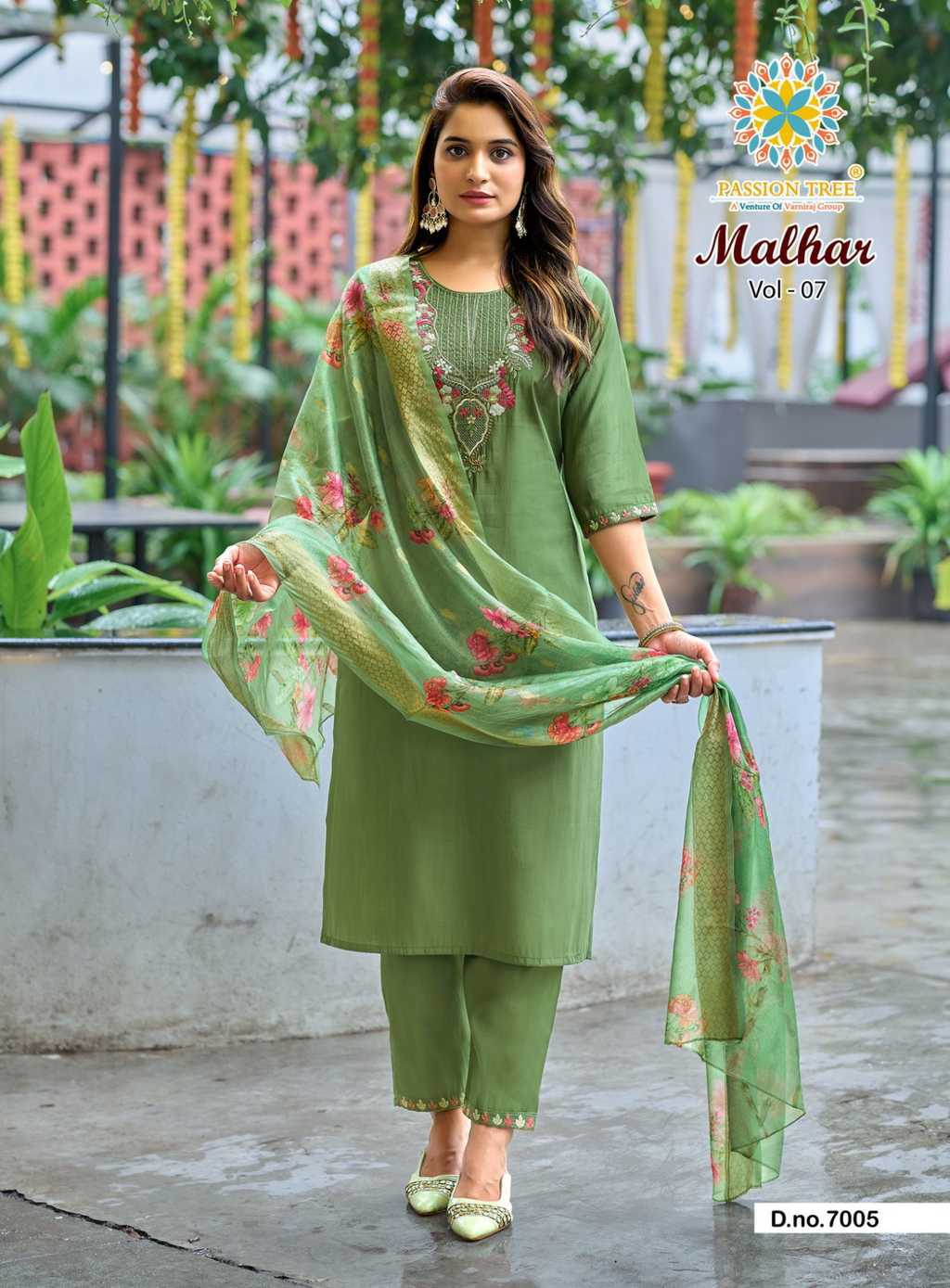 Passion Tree Malhar Vol 7 Kurti with Dupatta Bottom Silk Catalog 8 Pcs (7) Passion Tree Malhar Vol 7 Kurti with Dupatta Bottom Silk Catalog 8 Pcs - Image 8