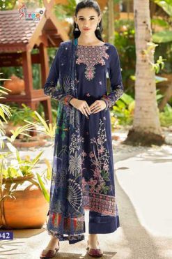 Shree Fabs Chevron Premium Collection Vol 13 Chiffon Cotton Salwar Suit Catalog 6 Pcs