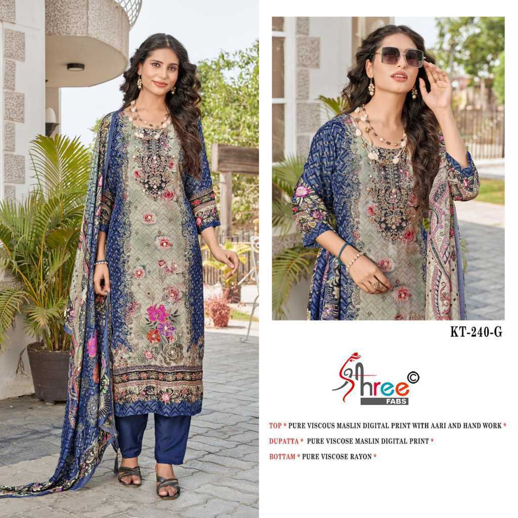 Shree Fabs KT 240 D-G Viscose Salwar Suit Catalog 4 Pcs (1) Shree Fabs KT 240 D-G Viscose Salwar Suit Catalog 4 Pcs - Image 2